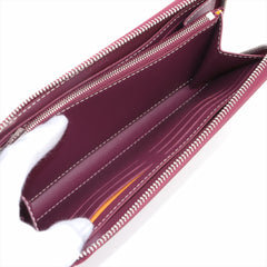 ITEM 1 - Goyard Matignon GM Canvas & Leather Round Zip Wallet Bordeaux
