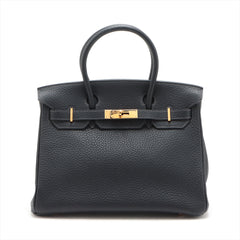 Hermes Birkin 30 Fjord Blue Indigo- H Square