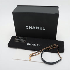 Chanel Small Chevron Coco Handle Caviar Navy