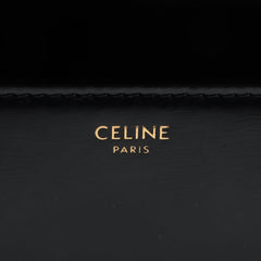 Celine Triomphe Claude Black Shiny Calfskin Shoulder Bag
