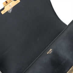 CELINE Medium Triomphe Leather Shoulder bag Black