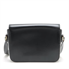 CELINE Medium Triomphe Leather Shoulder bag Black