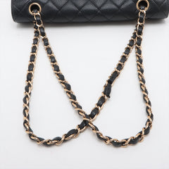 Chanel Classic Flap M/L Medium/Large Caviar Black Bag 15 series