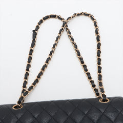 Chanel Classic Flap M/L Medium/Large Caviar Black Bag 15 series