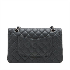Chanel Classic Flap M/L Medium/Large Caviar Black Shimmer Bag- 18C
