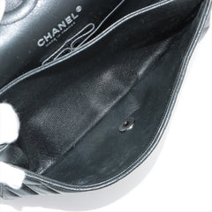 Chanel Classic Flap M/L Medium/Large Caviar Black Shimmer Bag- 18C