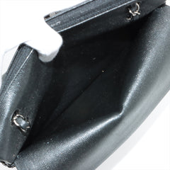 Chanel Classic Flap M/L Medium/Large Caviar Black Shimmer Bag- 18C
