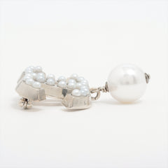 Chanel Coco Pearl Silver Drop Brooch