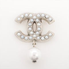 Chanel Coco Pearl Silver Drop Brooch