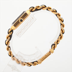 Chanel Premier L Black Gold Watch hold