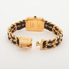 Chanel Premier L Black Gold Watch hold