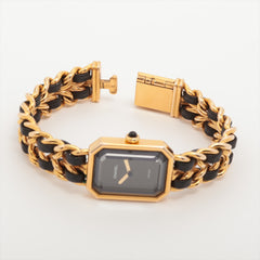 Chanel Premier L Black Gold Watch hold