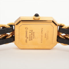 Chanel Premier L Black Gold Watch hold