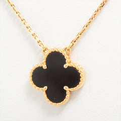 Van Cleef & Arpels Vintage Alhambra Onyx Necklace