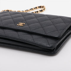 Chanel WOC Matelasse Caviarskin Wallet On Chain Black - 19 series