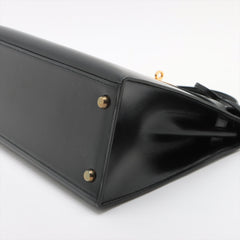 Hermes Kelly 28 Box Calf Black - N Circle Stamp