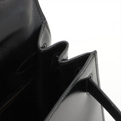 Hermes Kelly 28 Box Calf Black - N Circle Stamp