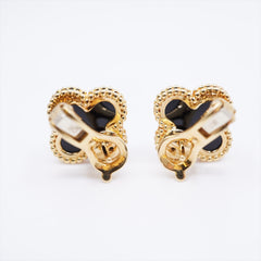 Van Cleef & Arpels Vintage Alhambra Onyx Earrings