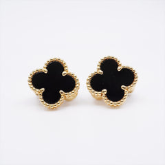 Van Cleef & Arpels Vintage Alhambra Onyx Earrings