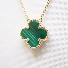 Van Cleef & Arpels Vintage Alhambra Malachite Necklace