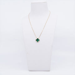 Van Cleef & Arpels Vintage Alhambra Malachite Necklace