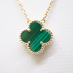 Van Cleef & Arpels Vintage Alhambra Malachite Necklace