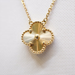 Van Cleef & Arpels Vintage Alhambra Guilloche Necklace