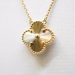 Van Cleef & Arpels Vintage Alhambra Guilloche Necklace