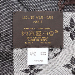 Louis Vuitton Monogram Denim Black/Grey Shawl