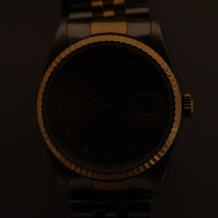 Rolex Datejust 36mm Two Toned with Diamonds Watch 16233