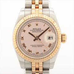 Rolex Datejust 26mm Pink Face Rose Gold Watch 179171