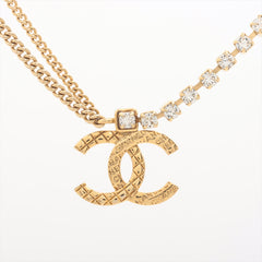 Chanel Coco Logo Gold Rhinestone Chain Necklace Costume Jewellery
