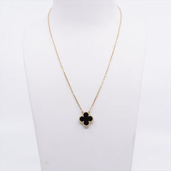 Van Cleef & Arpels Vintage Alhambra Onyx Necklace
