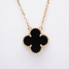 Van Cleef & Arpels Vintage Alhambra Onyx Necklace