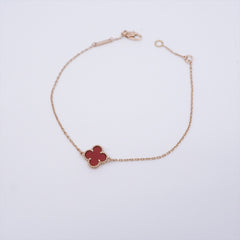 Van Cleef & Arpels VCA Sweet Alhambra Carnelian Bracelet