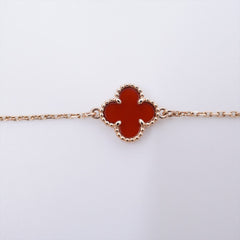 Van Cleef & Arpels VCA Sweet Alhambra Carnelian Bracelet