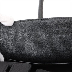 Hermes Birkin 25 Togo PHW U Stamp Noir