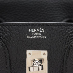 Hermes Birkin 25 Togo PHW U Stamp Noir
