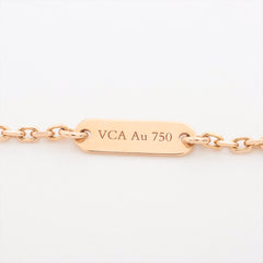 Van Cleef & Arpels Vintage 2012 Limited Edition Holiday Alhambra Mother of Pearl Diamond Rose Gold Necklace