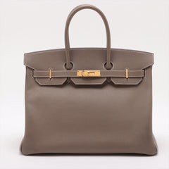 Hermes Birkin 35 Veau Epsom Etoupe - R Square Stamp 2014