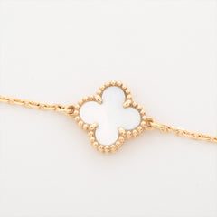 Van Cleef & Arpels Sweet Alhambra White Mother of Pearl MOP Bracelet