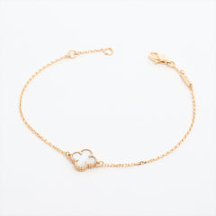 Van Cleef & Arpels Sweet Alhambra White Mother of Pearl MOP Bracelet