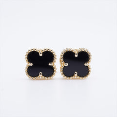 Van Cleef & Arpels Sweet Alhambra Onyx Earrings