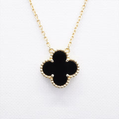 Van Cleef & Arpels Vintage Alhambra Onyx Necklace