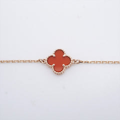 Van Cleef & Arpels Sweet Alhambra Carnelian Carnelian Bracelet