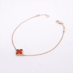Van Cleef & Arpels Sweet Alhambra Carnelian Carnelian Bracelet