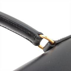 Hermes Kelly 32 Box Leather Black Noir B Square Stamp