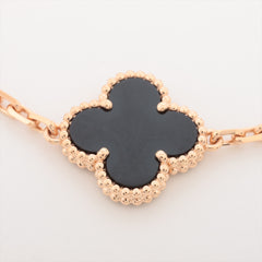 Van Cleef & Arpels Vintage Alhambra 5 Motifs Onyx Bracelet