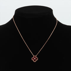 Van Cleef & Arpels Vintage Alhambra Bullseye with Diamond Holiday Pendant Necklace 2017