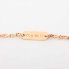 Van Cleef & Arpels Vintage 2012 Limited Edition Holiday Alhambra White Mother of Pearl Diamond Rose Gold Necklace